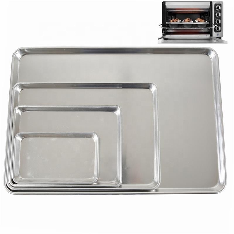 Easy cleaning Aluminum Stainless Steel Half Size Sheet Pan Baking Tray