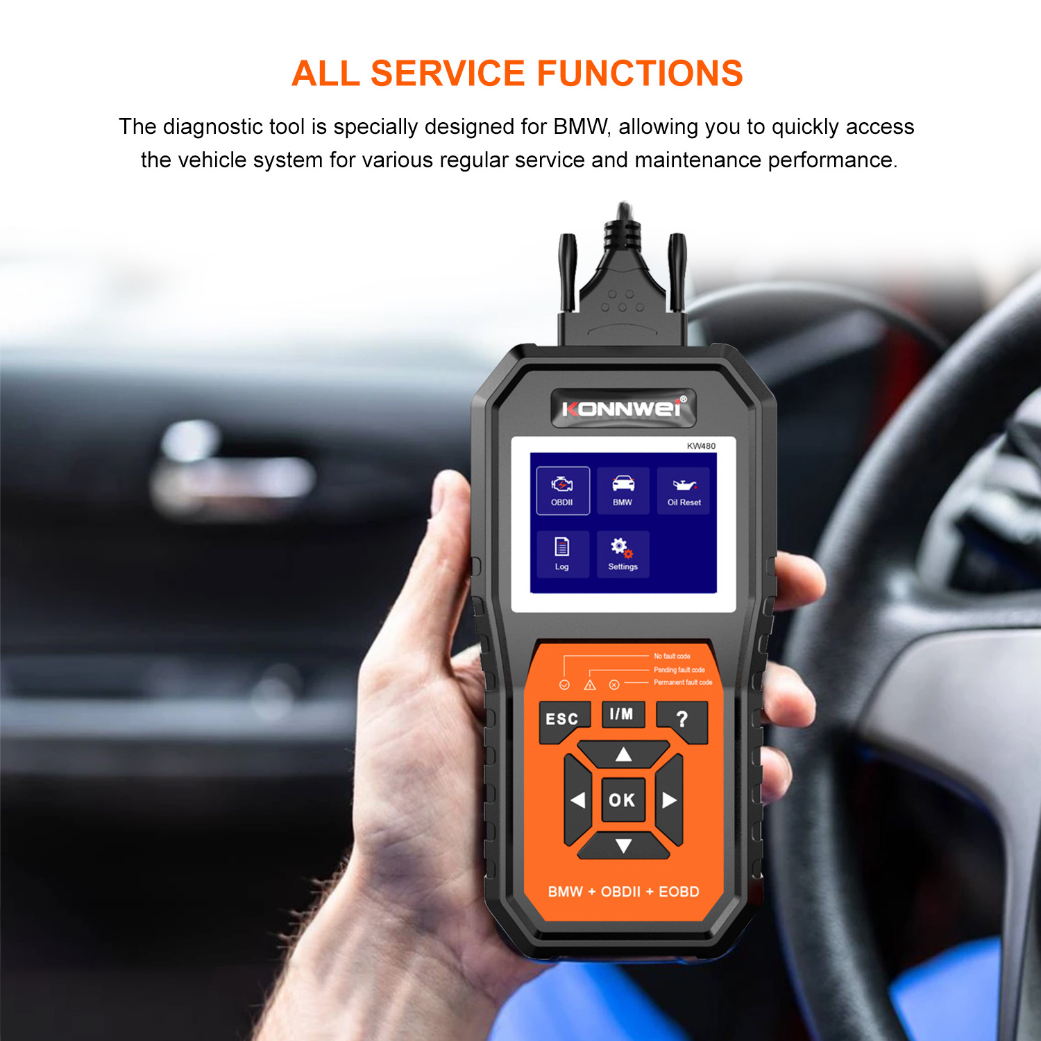 Multi-Systems Diagnostic Scan Tool for BMW Vehicles With Oil reset and universal OBD2 engine system scanner