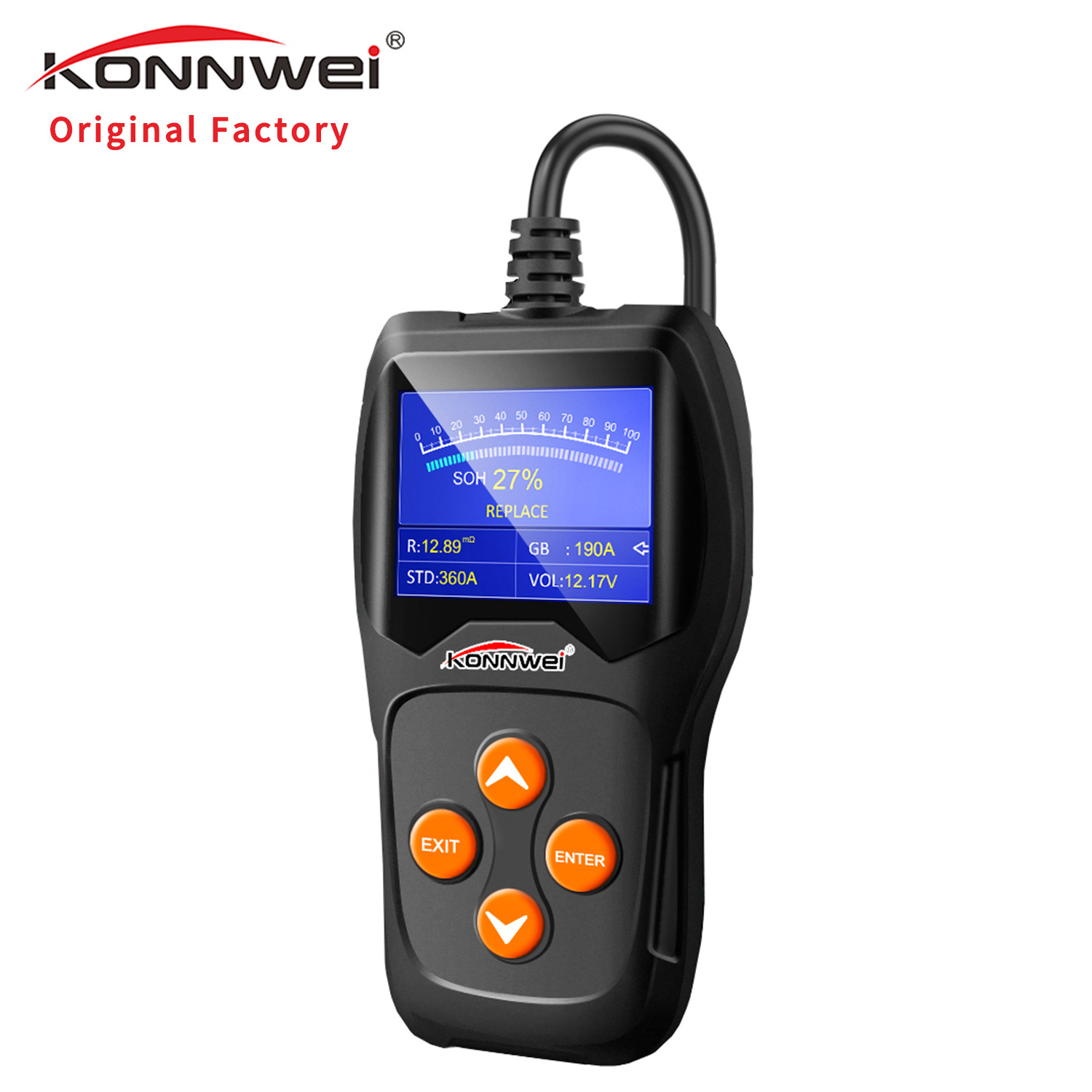 12V Automotive Battery Load Tester / Faults Detector Diagnostic Monitor Smart OBD 2 scanner Car Battery Tester  KONNWEI KW600