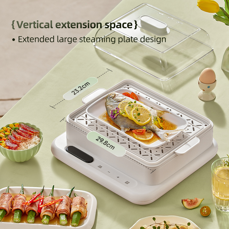 34L Multi Purpose 1 2 3 Layer Kitchen Digital Smart Warmer Cooker Fish Corn Milk Egg Dim Sum Dumpling Electric Food Steamers