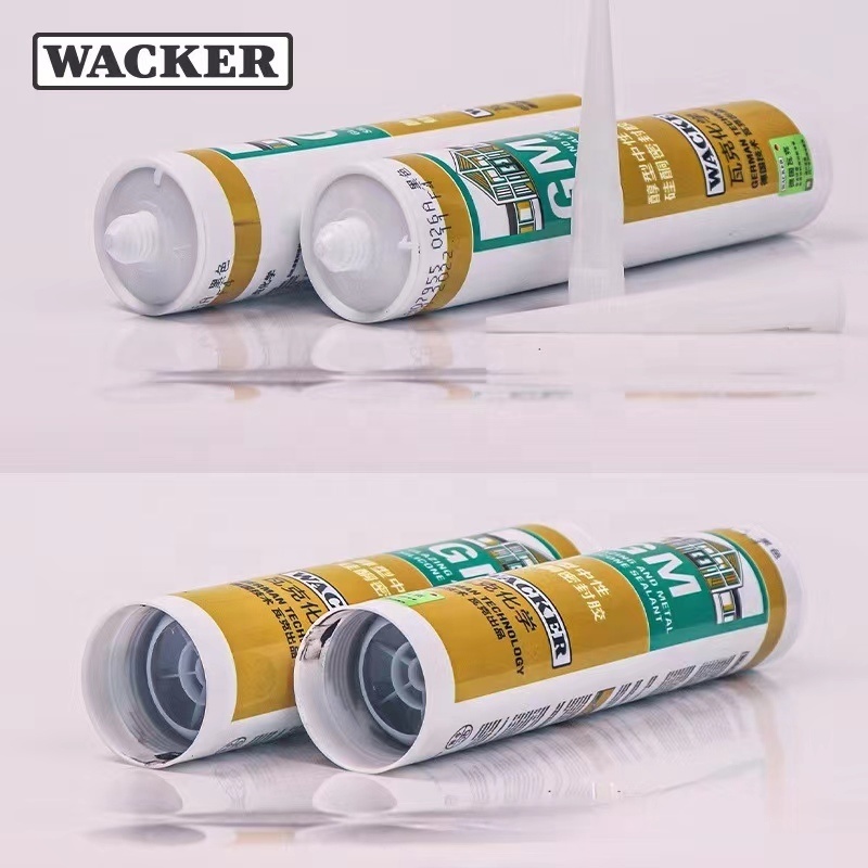 WACKER GM Neutral Glass Glue Waterproof and Anti Mold Beauty Seam Glue Edge Closing Glue Skirting Line Window Seam Sealant