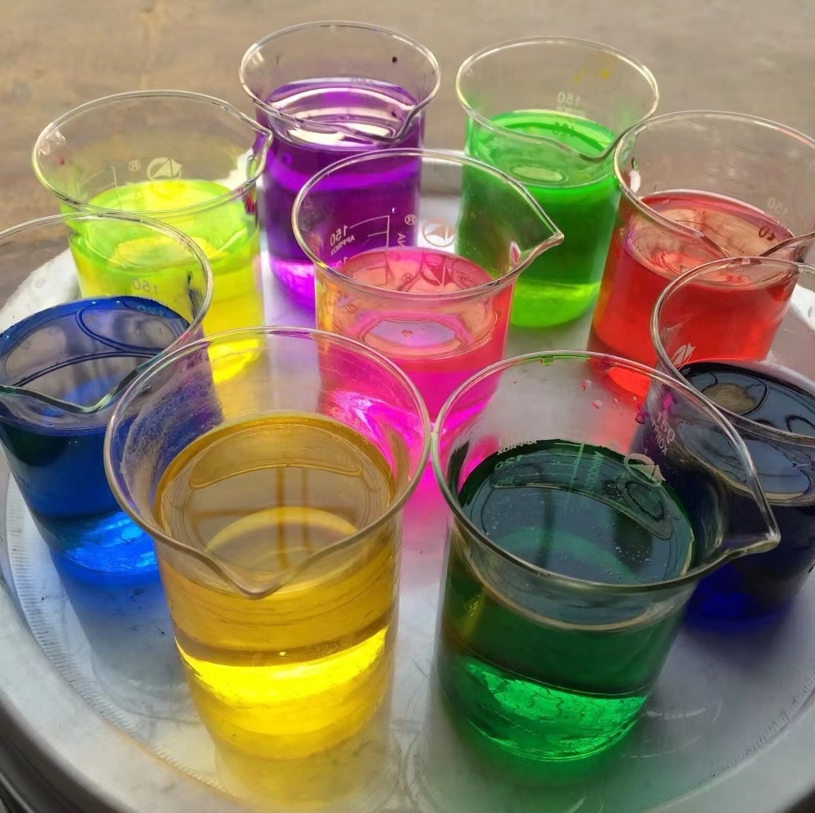 Water Dissolved Dyes Water Base Dyes Fluorescent Green Red Yellow Blue Coolant Pigment For Antifreezing Solution