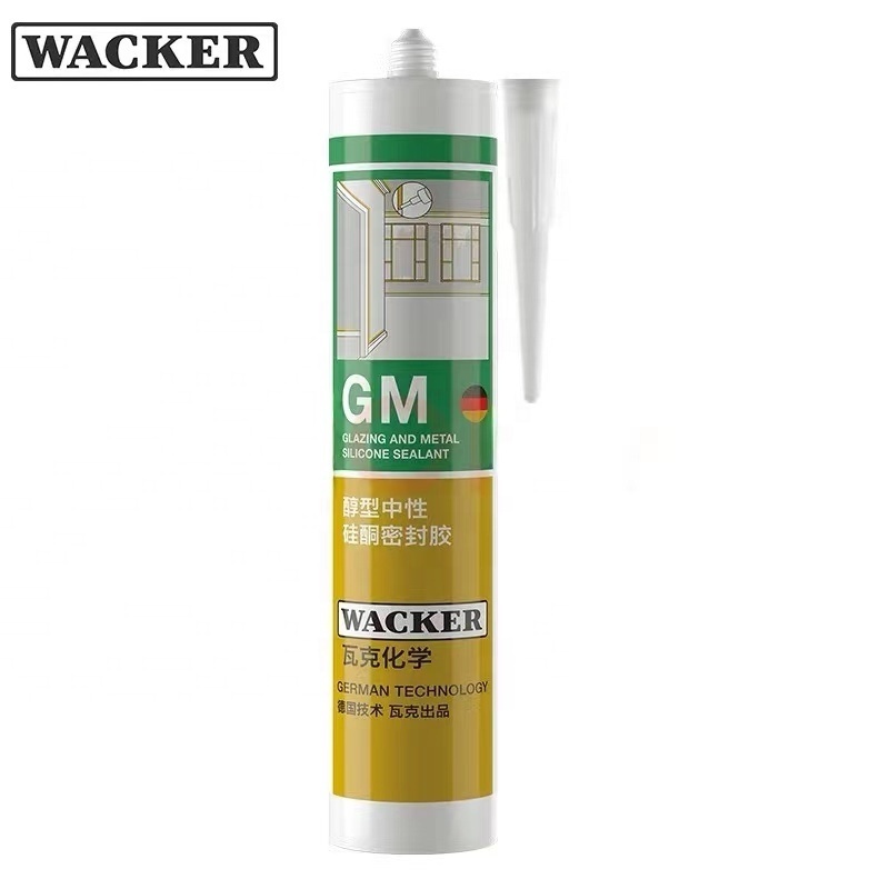 WACKER GM Neutral Glass Glue Waterproof and Anti Mold Beauty Seam Glue Edge Closing Glue Skirting Line Window Seam Sealant