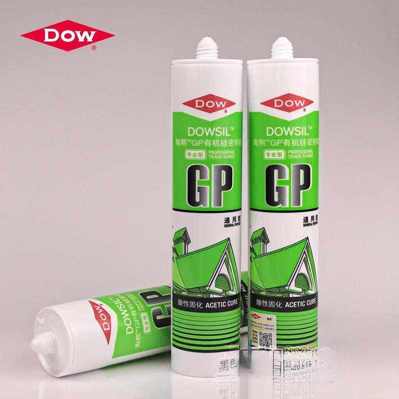 Dowsil/DowCorning acidic GP sealant for door and window, waterproof and anti mold transparent white black glass adhesive