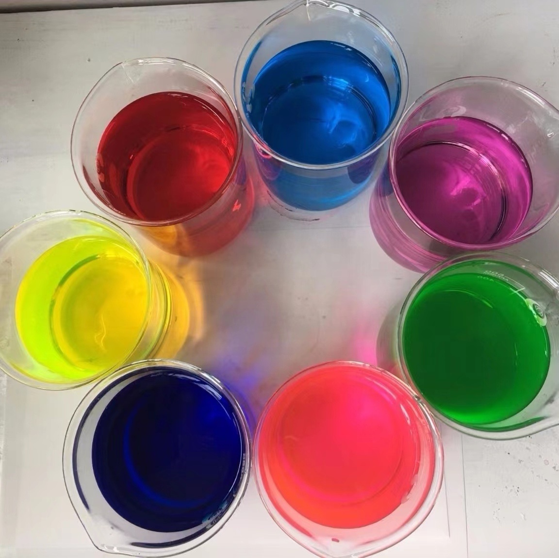 Water Dissolved Dyes Water Base Dyes Fluorescent Green Red Yellow Blue Coolant Pigment For Antifreezing Solution