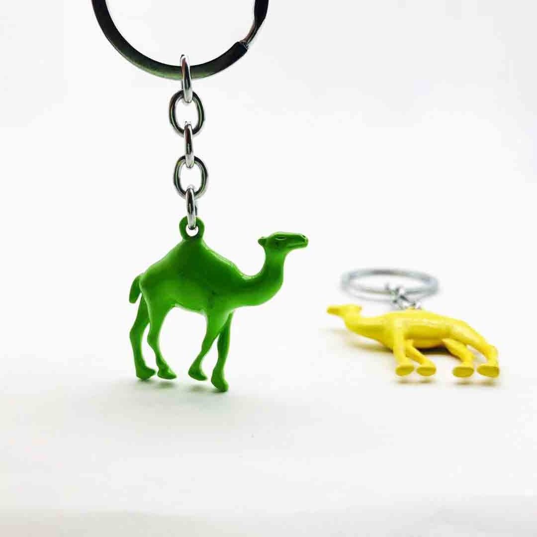 3D delicate Camel model metal keychain Promotion for Souvenir Gifts