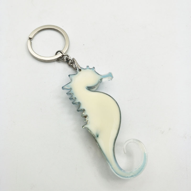 Ocean series keychain ,sea horse Keychain , Resin Keychain for souvenir and gifts