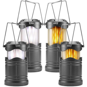 LED Camping Lanterns, Battery Powered Camping Lights Super Bright Collapsible Flashlight Portable Emergency Supplies Kit