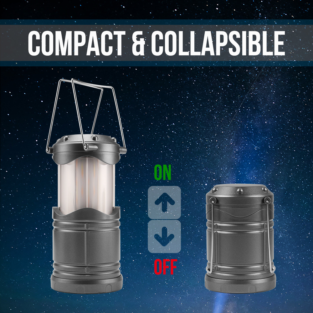 LED Camping Lanterns, Battery Powered Camping Lights Super Bright Collapsible Flashlight Portable Emergency Supplies Kit