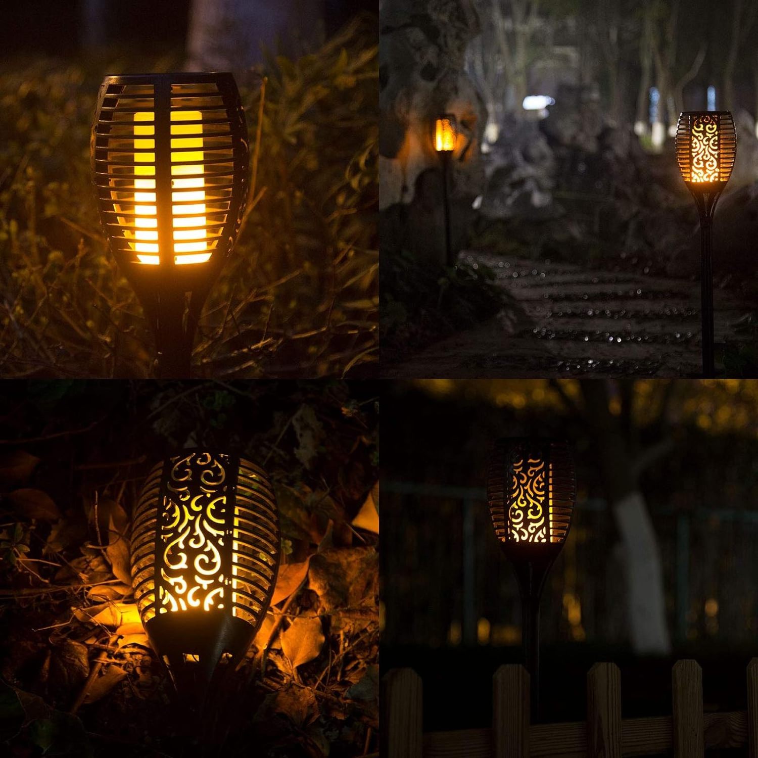 Waterproof Landscape Decoration Lighting LED Larger Size Flickering Flames Light Torches Solar Outdoor Lights