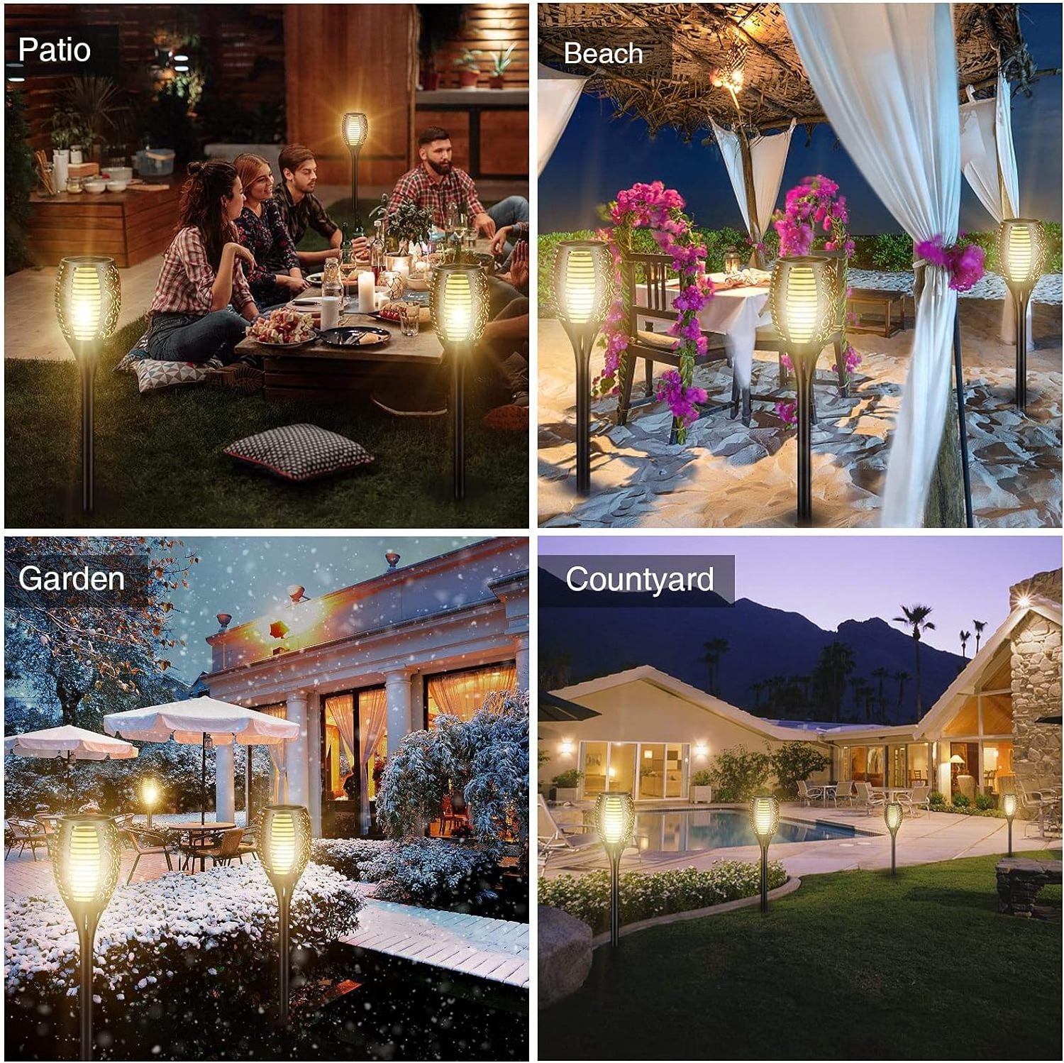 Decoration Outdoor Outdoor Landscape Led Solar Flickering Quality Assurance Flame Torch Lights Solar Garden Lamp