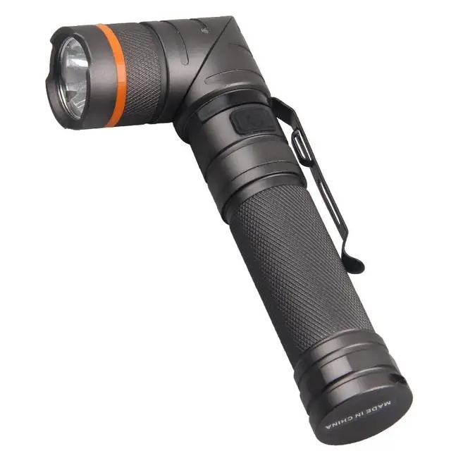 90 Degree Rechargeable LED Flashlight Handfree Ultra High Brightness Waterproof Camo Corner LED Torch B70