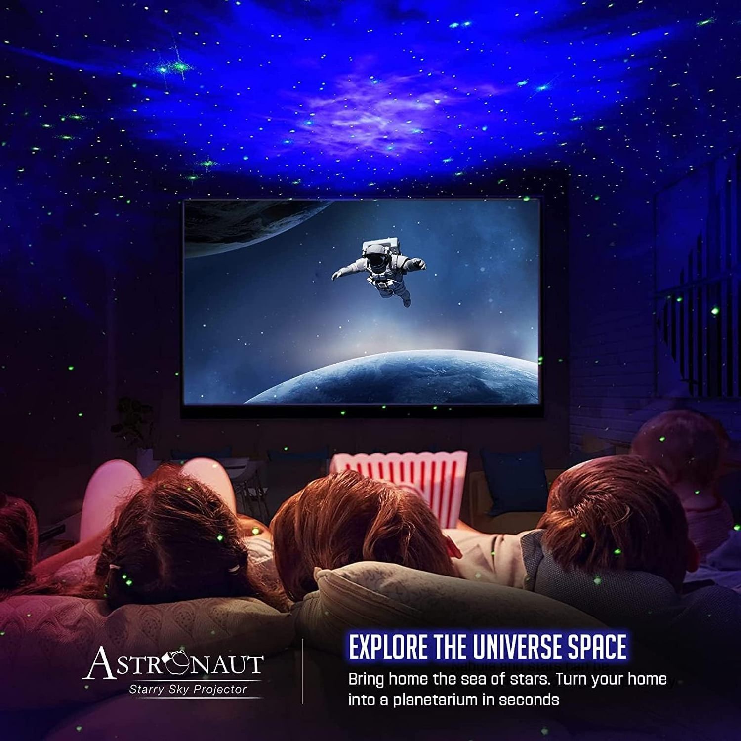 Astronaut Projector Smart Aurora Projector Usb Laser Star 360 Degree Remote Control Sterren Projector