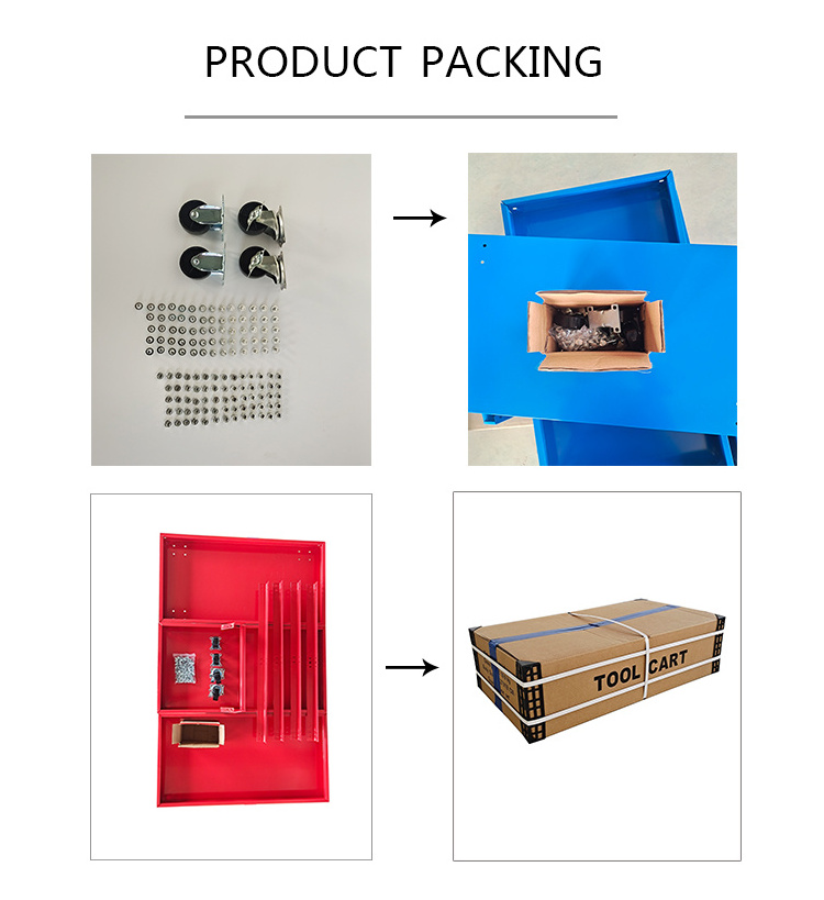 Heavy duty Ruichi China Tool Cart with Wheels and Utility tool cabinet Drawers