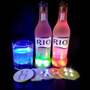 Factory Price High quality Bottle LED Light Up Sticker Led Bottle Sticker Coaster For Bar Nightclubs