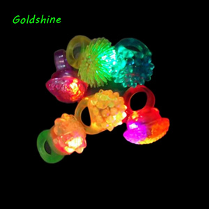 Novelty Flashing Led Bumpy Jelly Ring Cheap Cartoon Led Luminous Finger Rings Toys For Party Favor Halloween Raves