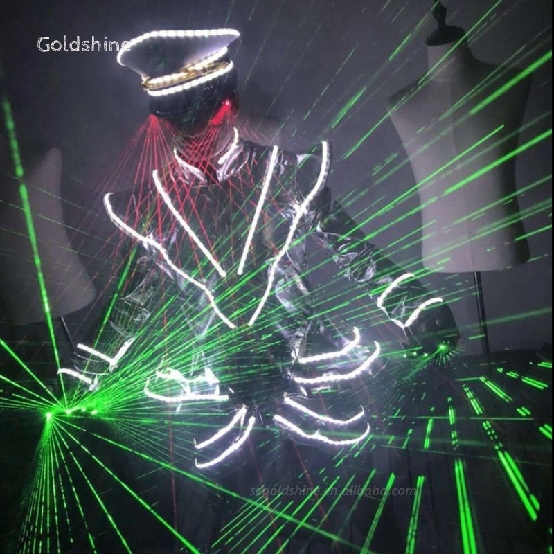 led robot costume Led Suit Costumes Luminous Performance Led Luminous Flash Suit Fluorescent Clothes Laser Dance Dancing Props