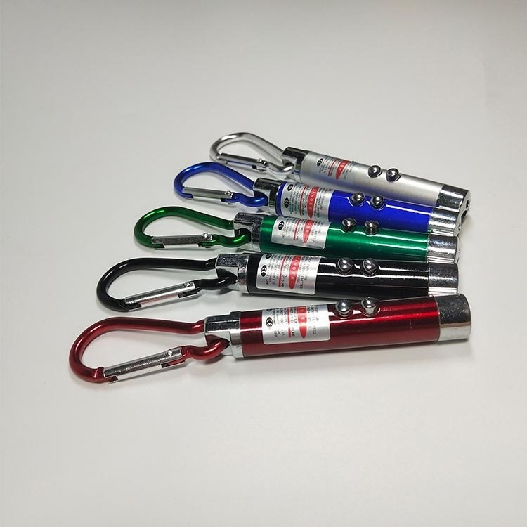 Promotional Gifts Customized Logo 3 In 1 Mini LED Torch Light Keychain Multifunction 3 LED UV Laser Pointer Flashlight Keychain