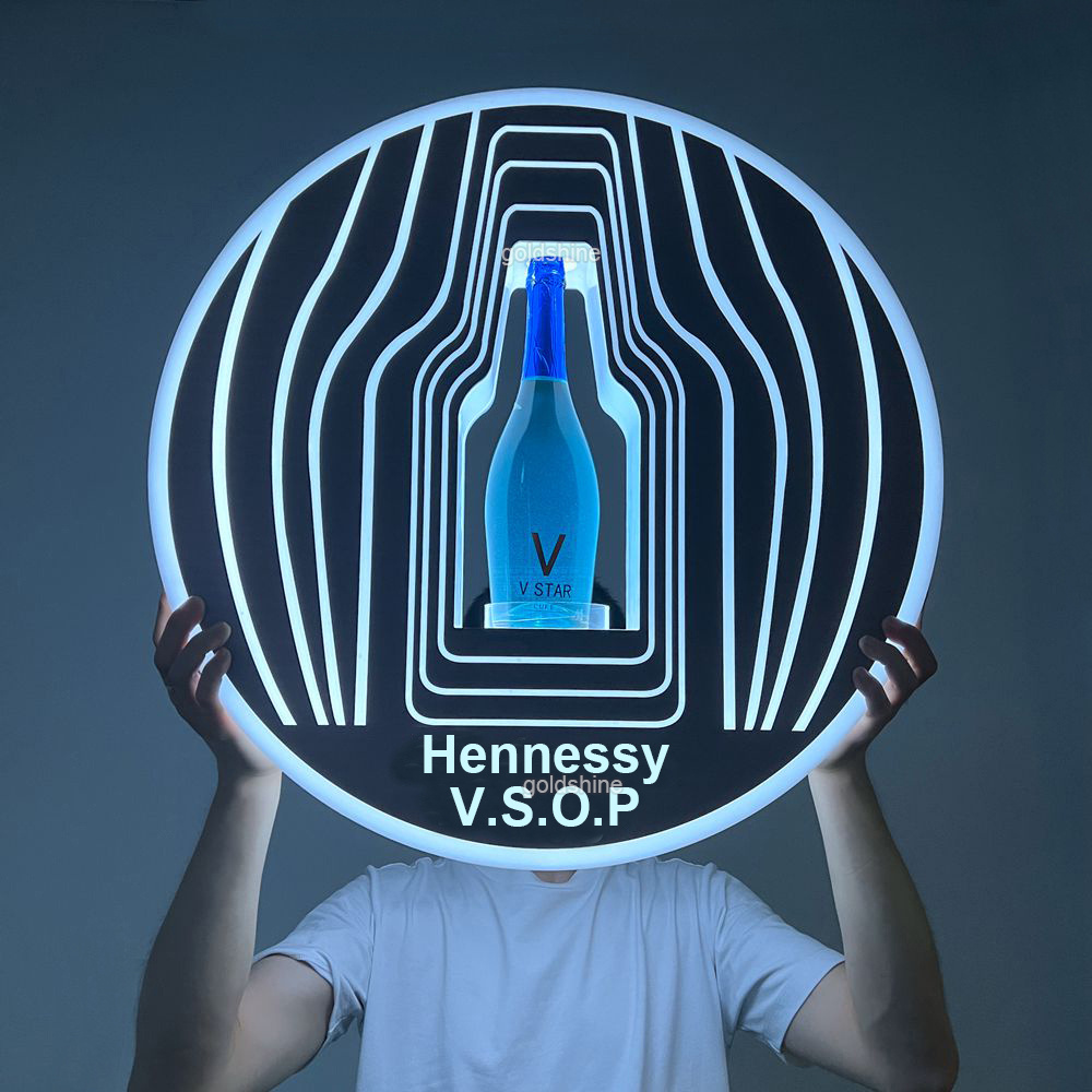 Wholesale OEM custom Hennessy VSOP LED Bottle Presenter champagne glorifier VIP Display bottle holder for nightclub LOUNGE