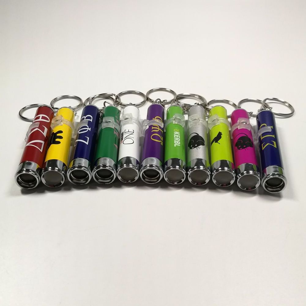 Mini projector Flashlight Keychain Custom Printing LED Logo Projector Keychain For Promotional Gifts