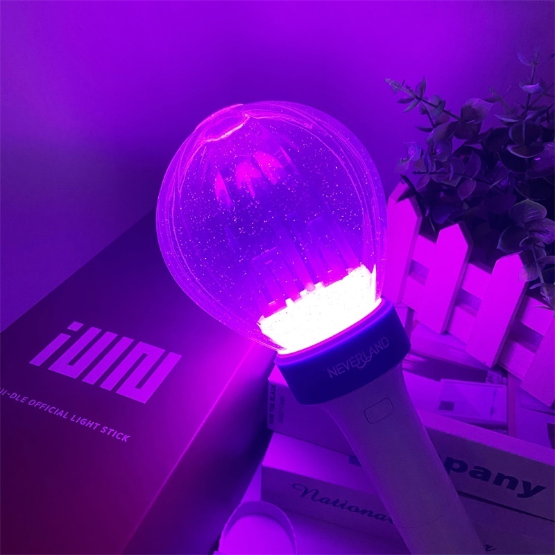 Custom LOGO Glowing Acrylic Stick Concert Led Cheering Props K-pop Purple Led Light Stick Kpop