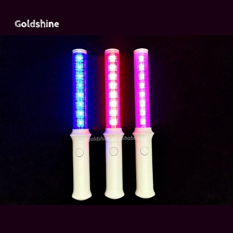 Custom LOGO printed rechargeable concert party wireless remote controlled led flashing light up glow sticks for Concert