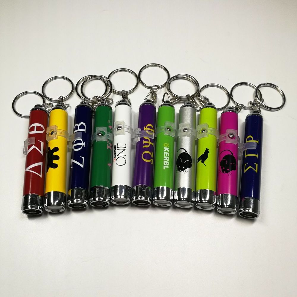 Mini projector Flashlight Keychain Custom Printing LED Logo Projector Keychain For Promotional Gifts