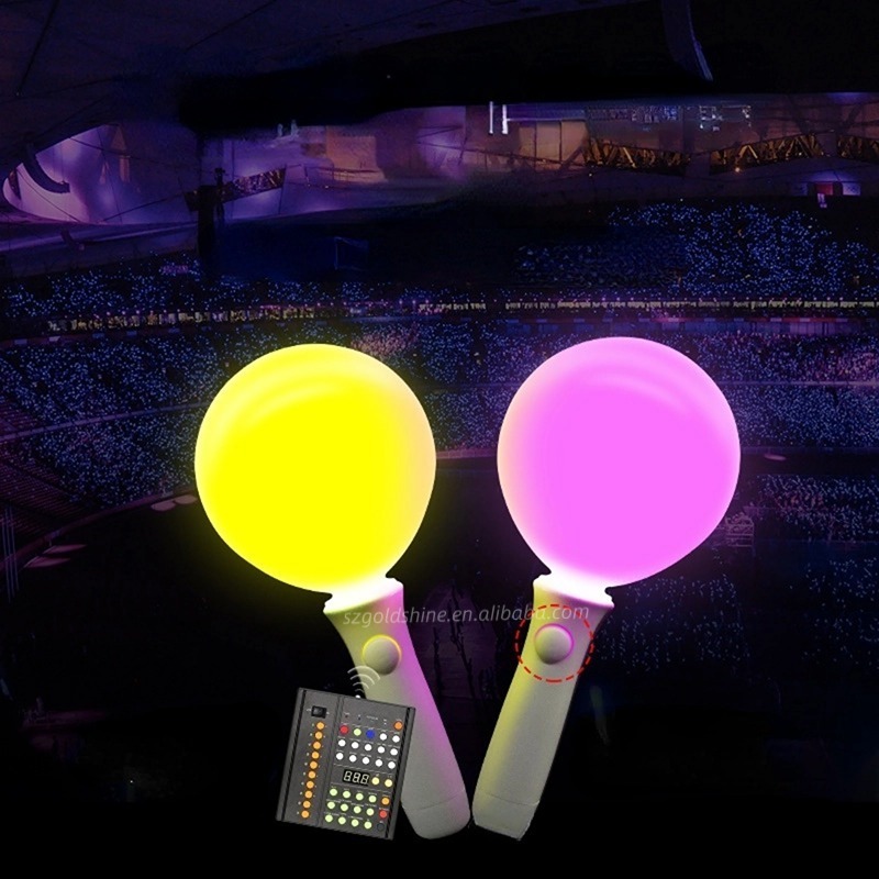 15 Colors Ball Shape Remote control Led Sticks Festival Glow Light Ball Wand for Concert Supply led glow flashing stick