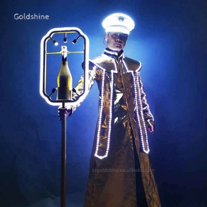 led party robot suit Stage Party Decoration Rave Glowing Performance Wear LED Dance Robot Costume Luminous Robot Suit