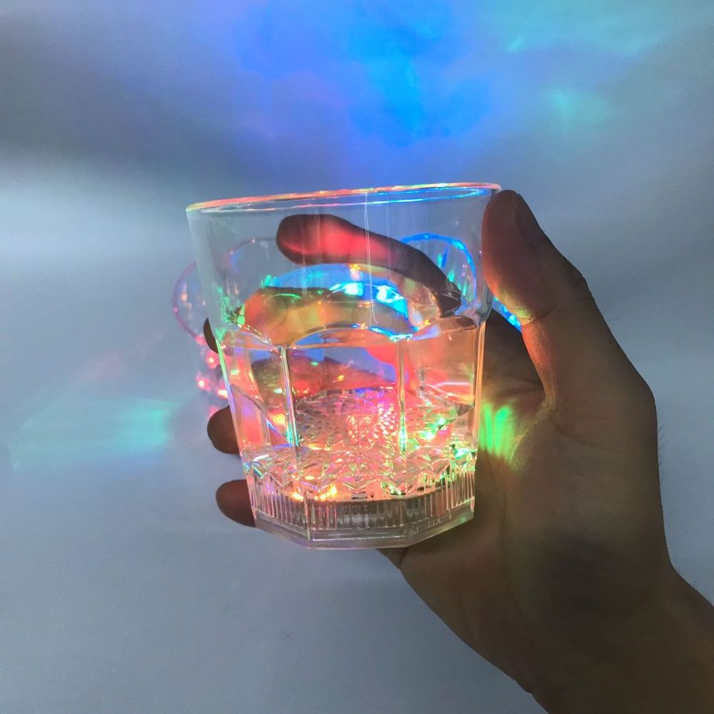 Wholesale 285ML Flashing LED Light Cups Liquid Activated LED Plastic Whisky Glass Cup