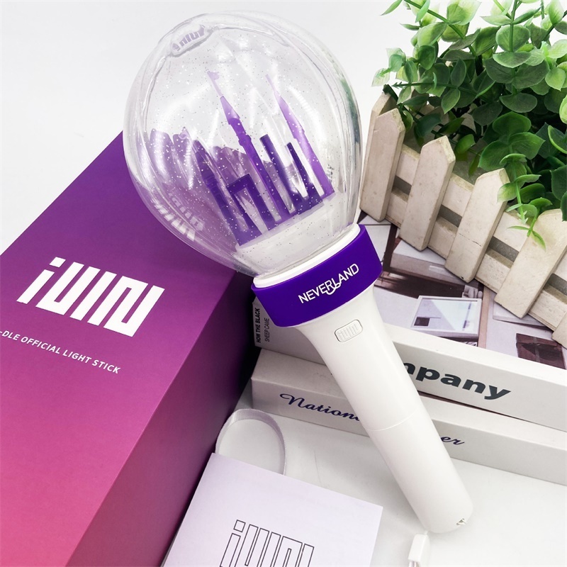 Custom LOGO Glowing Acrylic Stick Concert Led Cheering Props K-pop Purple Led Light Stick Kpop