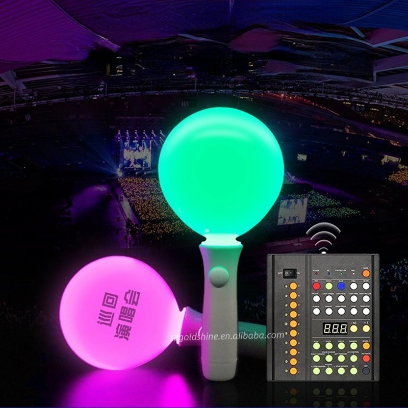 15 Colors Ball Shape Remote control Led Sticks Festival Glow Light Ball Wand for Concert Supply led glow flashing stick