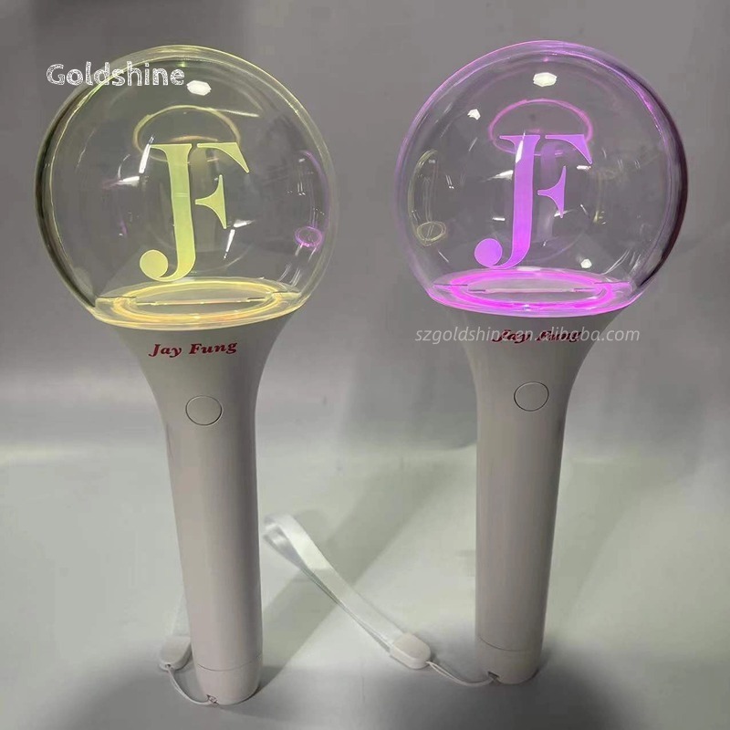 K-Pop Official Custom Logo Acrylic Glowing Stick Glowing Ball Led Flashing Stick Glowing LED Light Stick for Concert Party