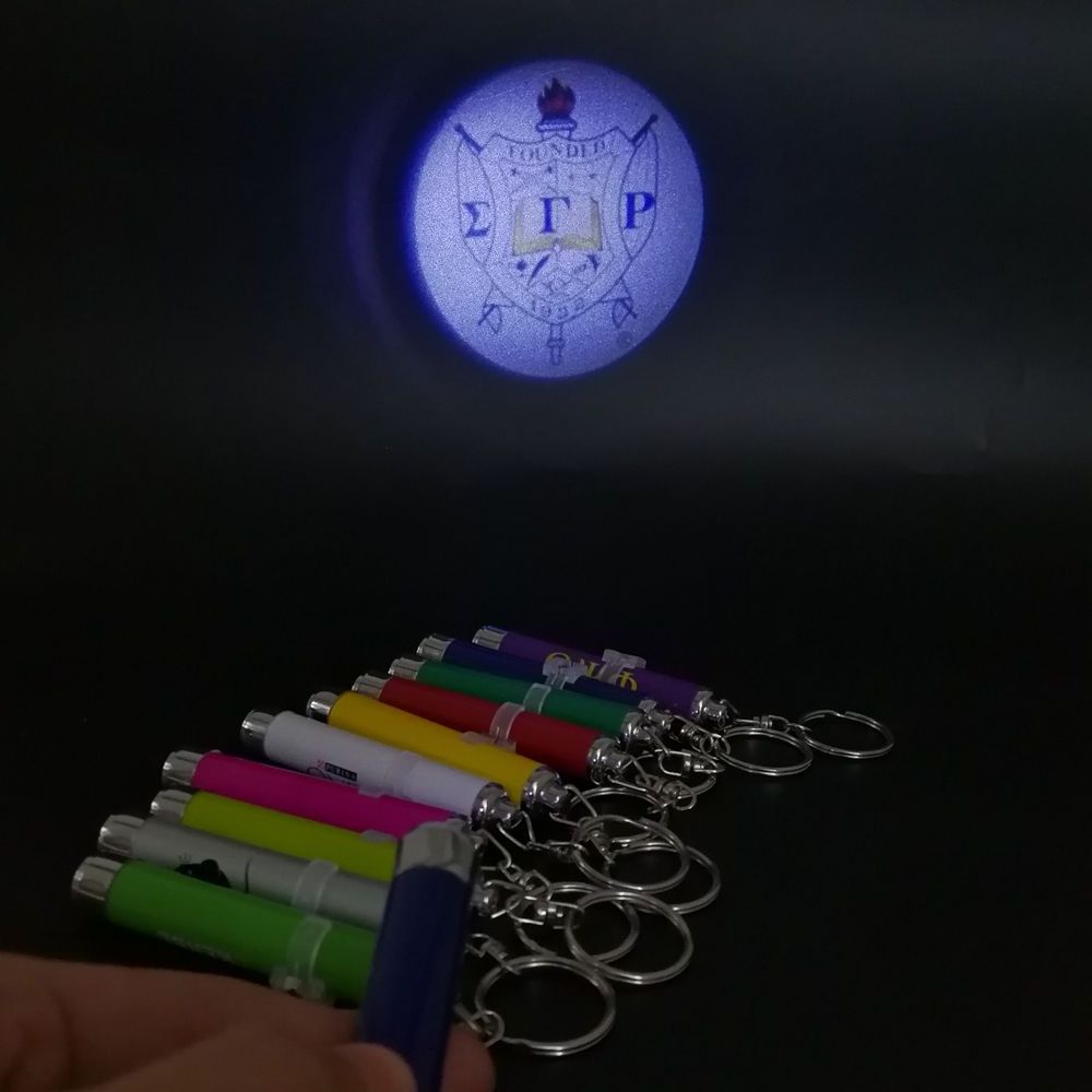 Mini projector Flashlight Keychain Custom Printing LED Logo Projector Keychain For Promotional Gifts