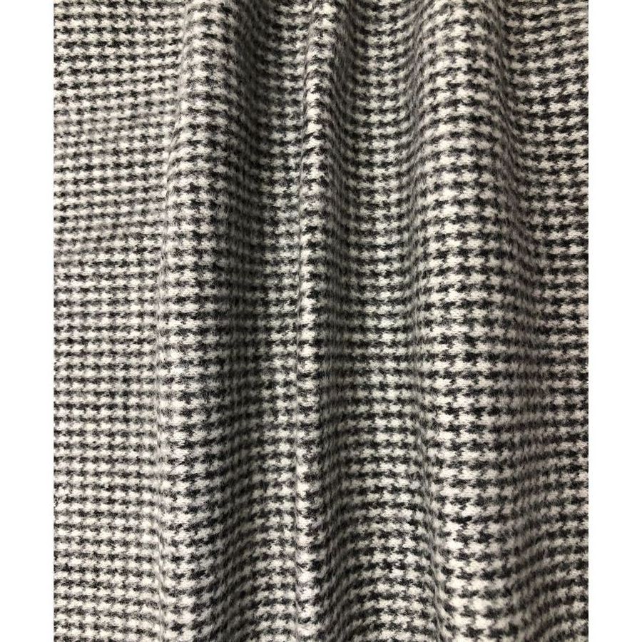 Classic houndstooth wool acrylic polyester double side boucle houndstooth coat fabric