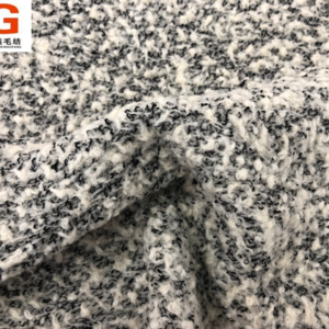 Wool fabric mill high quality wool boucle upholstery knit woolen fabric