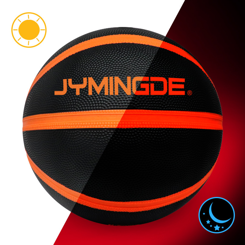 Factory Glow in the dark light up led custom logo design basket ball glowing basketball ball for gifts training promotion