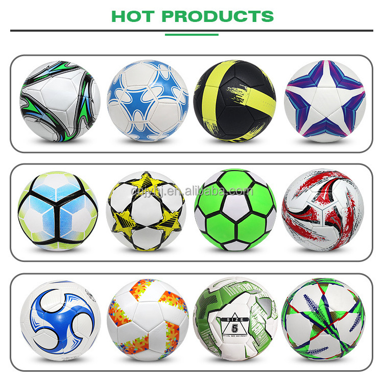 PU PVC Leather Custom logo printed cheap soccer ball white in bulk pvc football