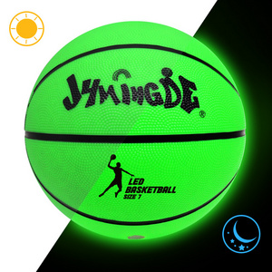 JYMINGDE green glowing luminous LED glow in the dark light up illuminate basketball