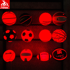 USB rechargeable custom glow in the dark LED light up luminous basket basketball ball with high grip