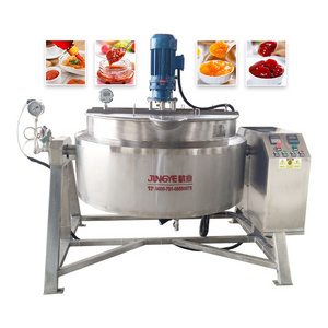 Food and beverage processing machine with stirrer natural juice tomato sauce production line