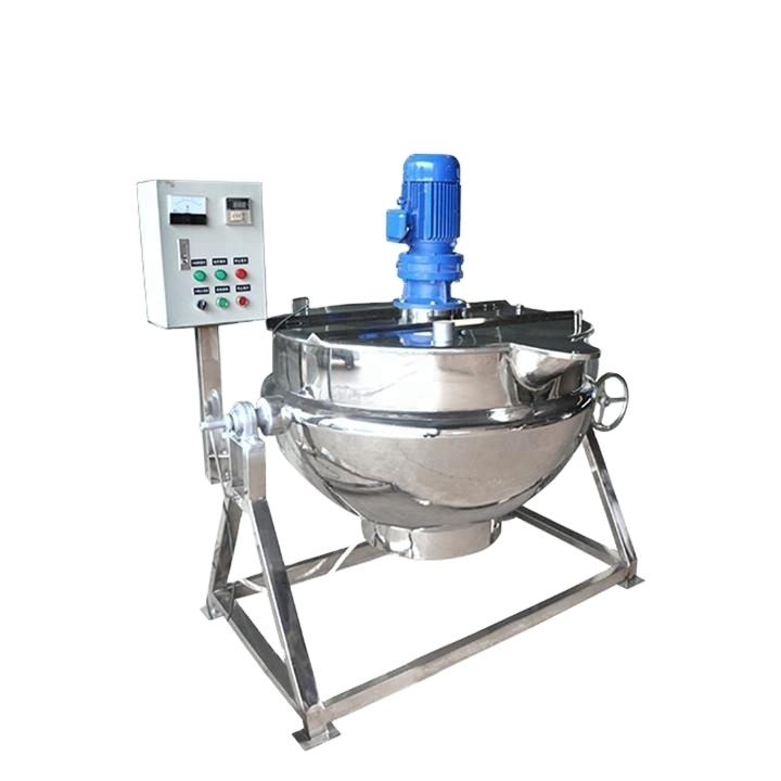 600L food mixing cooking jacket kettle with agitator industrial Porridge soup boiler