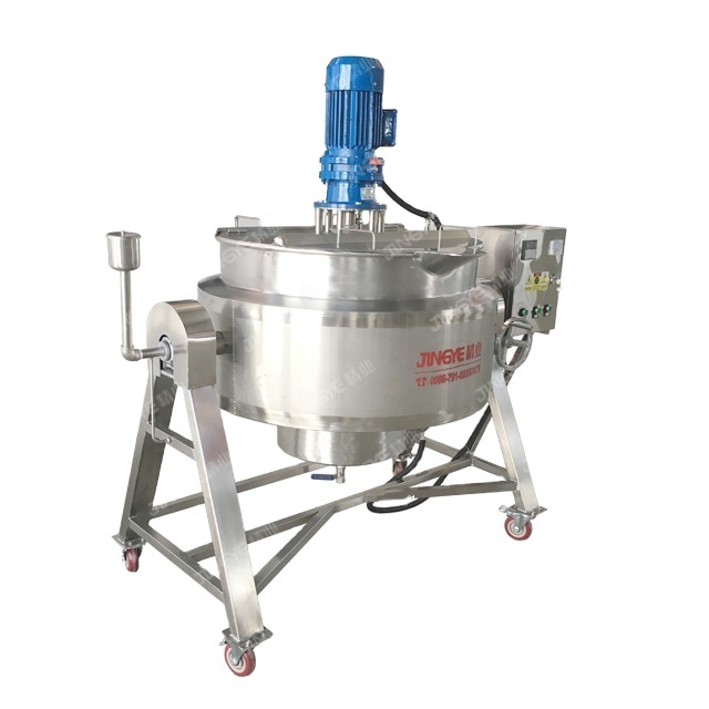 600L food mixing cooking jacket kettle with agitator industrial Porridge soup boiler