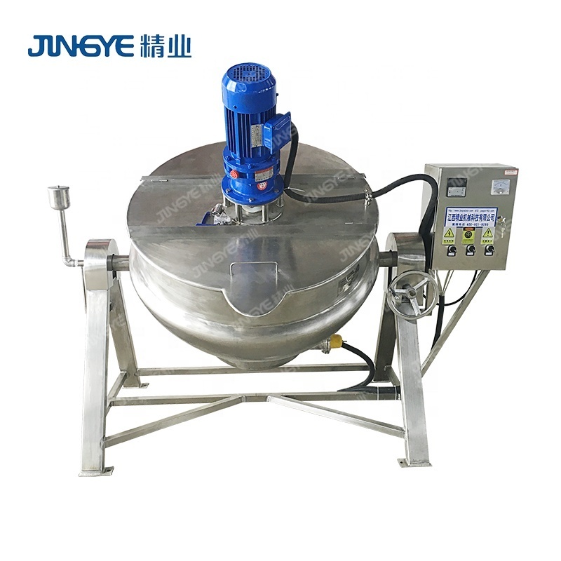 600L food mixing cooking jacket kettle with agitator industrial Porridge soup boiler