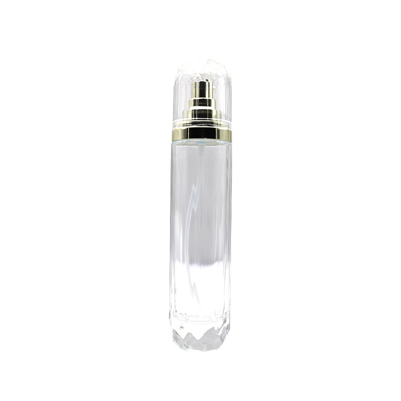 Custom 1/2 1 1.7 ounce 40g empty cylinder airless packaging lotion cosmetic vacuum pump glass bottle