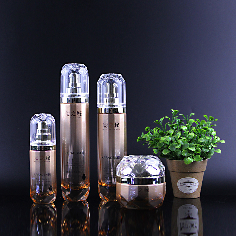 Custom 1/2 1 1.7 ounce 40g empty cylinder airless packaging lotion cosmetic vacuum pump glass bottle