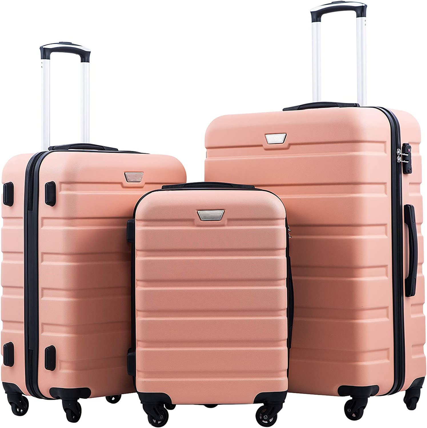 Luggage Expandable Suitcase PC ABS TSA Travel Luggage 3 Piece Set Lock Spinner Carry on Hardside Spinner Wheel Luggage