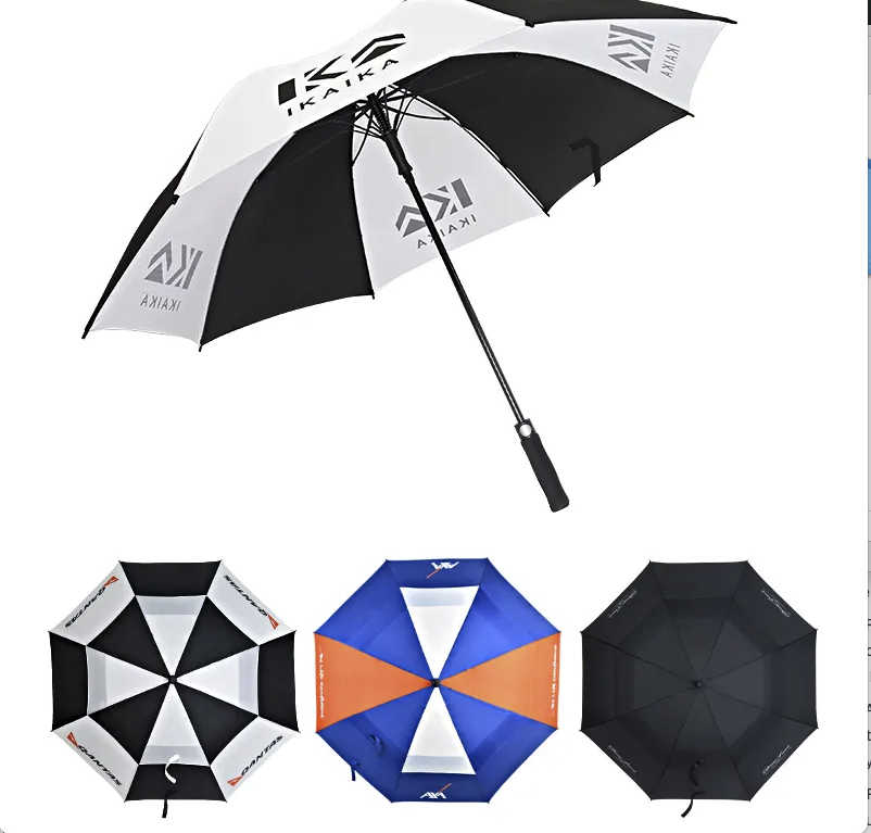 wholesale Suppliers manufacturer  30 inch large windproof logo prints big luxury promotional branded golf umbrella custom logo