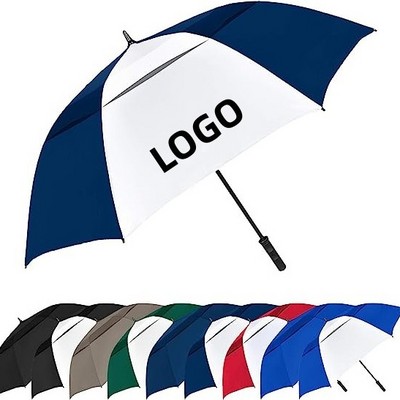 wholesale Suppliers manufacturer  30 inch large windproof logo prints big luxury promotional branded golf umbrella custom logo