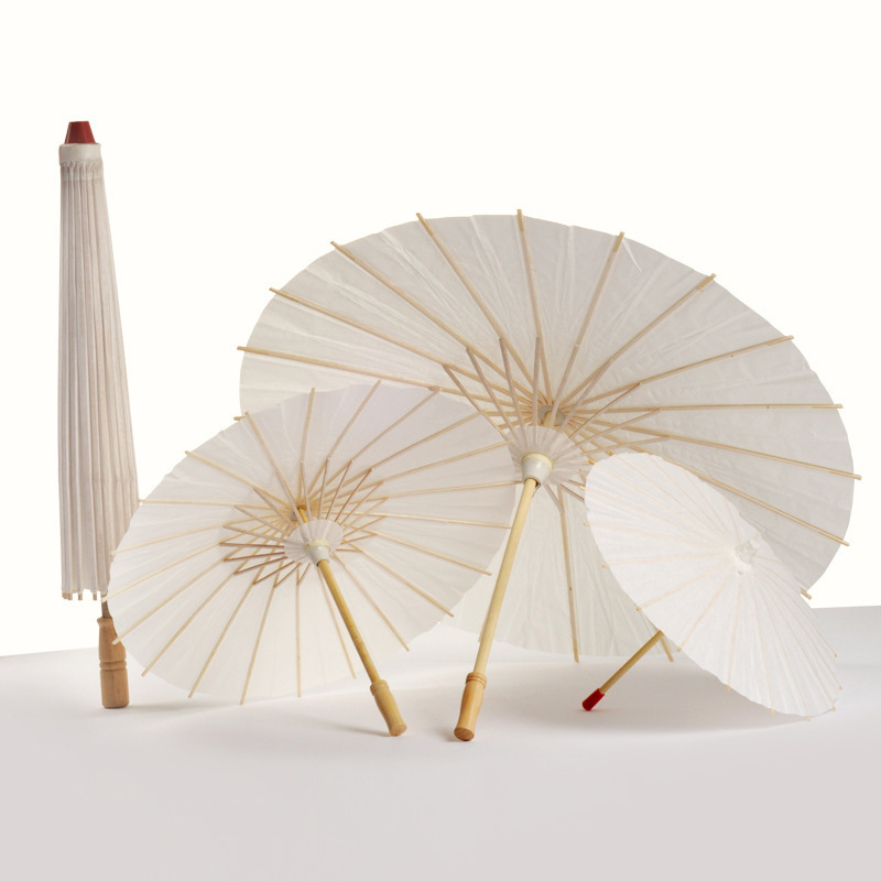 Chinese Art Classical Dance Umbrella Plum Blossom DIY Painting Handmade Decorative Oil Parasol paper white wedding umbrella